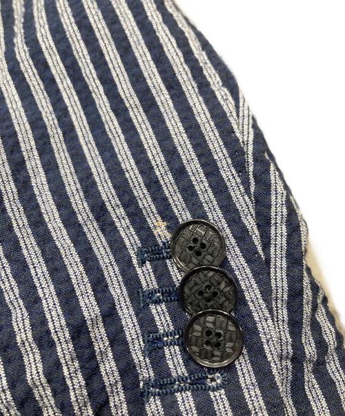 TAGLIATORE（タリアトーレ）TAGLIATORE (タリアトーレ) ストライプテーラードジャケット ネイビー×グレー サイズ:SIZE 50/Rの古着・服飾アイテム