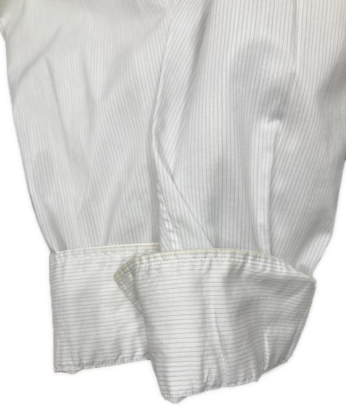 AURALEE（オーラリー）AURALEE (オーラリー) FINX SILK STRIPE SHIRTS シルクストライプシャツ ホワイト サイズ:SIZE 4の古着・服飾アイテム