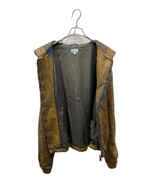 GUESS（ゲス）GUESS (ゲス) COATED DENIM HOODED JACKET コーティングフーデットジャケット ブラウン サイズ:Mの古着・服飾アイテム