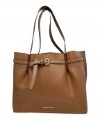 MICHAEL KORSマイケルコース）の古着「Emilia Large Pebbled Leather Tote Bag レザートートバッグ」｜ブラウン