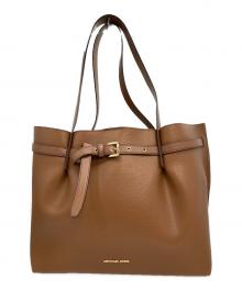 MICHAEL KORS（マイケルコース）の古着「Emilia Large Pebbled Leather Tote Bag レザートートバッグ」｜ブラウン