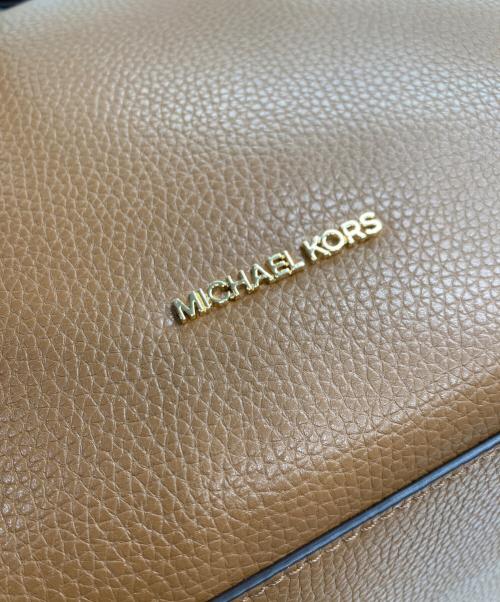 MICHAEL KORS（マイケルコース）MICHAEL KORS (マイケルコース) Emilia Large Pebbled Leather Tote Bag レザートートバッグ ブラウンの古着・服飾アイテム