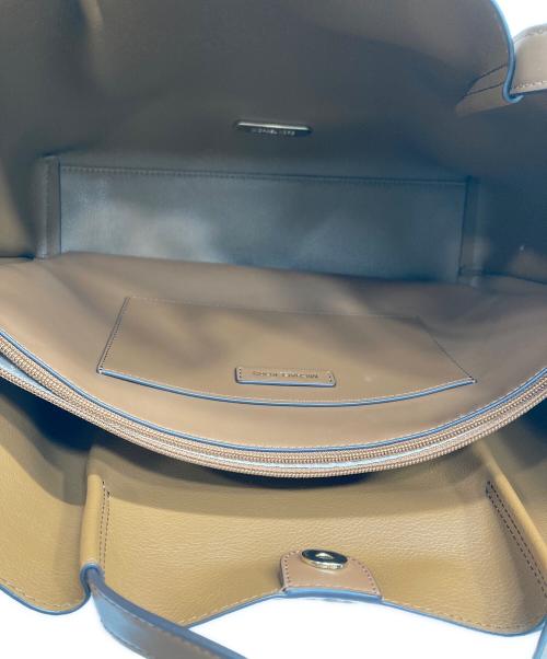 MICHAEL KORS（マイケルコース）MICHAEL KORS (マイケルコース) Emilia Large Pebbled Leather Tote Bag レザートートバッグ ブラウンの古着・服飾アイテム