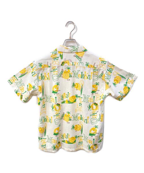 Sun Surf（サンサーフ）Sun Surf (サンサーフ) コットンリネン パイナップル アロハシャツ アイボリー×イエロー サイズ:Mの古着・服飾アイテム