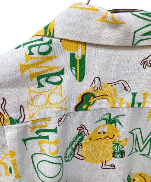 Sun Surf（サンサーフ）Sun Surf (サンサーフ) コットンリネン パイナップル アロハシャツ アイボリー×イエロー サイズ:Mの古着・服飾アイテム
