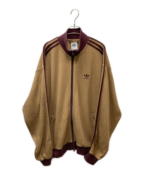 adidas（アディダス）adidas (アディダス) ニット　トラック トップ Knit Track Top ブラウン サイズ:XLの古着・服飾アイテム