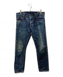 VISVIM（ビズビム）の古着「SOCIAL SCULPTURE 10 DAMAGED-26 デニムパンツ」｜ブルー