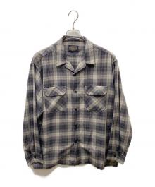 PENDLETON（ペンドルトン）の古着「オープンカラーチェックシャツ」｜パープル×グレー