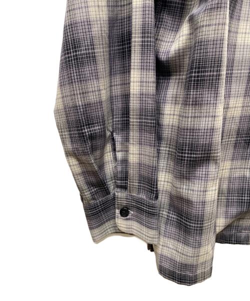 PENDLETON（ペンドルトン）PENDLETON (ペンドルトン) オープンカラーチェックシャツ パープル×グレー サイズ:Lの古着・服飾アイテム