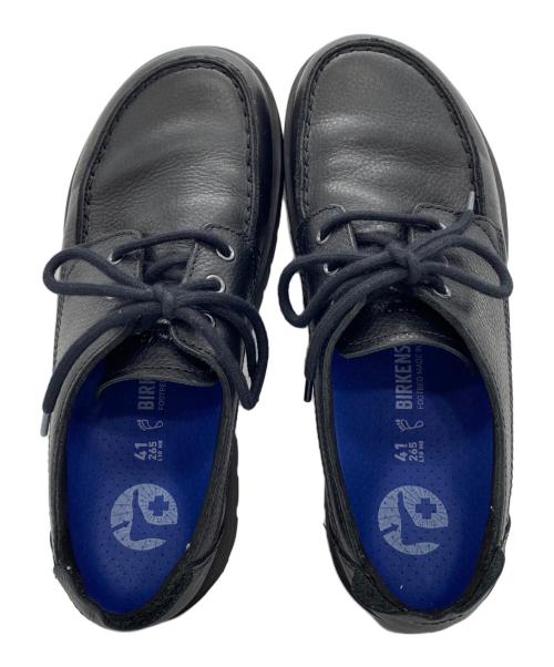 BIRKENSTOCK（ビルケンシュトック）BIRKENSTOCK (ビルケンシュトック) Highwood Moc Lace Low レザーシューズ ブラック サイズ:41の古着・服飾アイテム