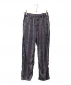 CALEEキャリー）の古着「STRIPE PATTERN PANTS ストライプパターンリラックスイージーパンツ」｜グレー×ブラック