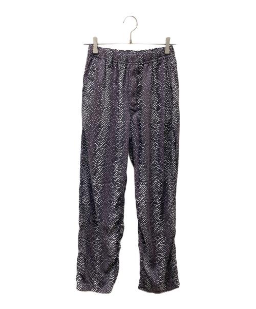 CALEE（キャリー）CALEE (キャリー) STRIPE PATTERN PANTS ストライプパターンリラックスイージーパンツ グレー×ブラック サイズ:SIZE Sの古着・服飾アイテム