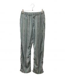 CALEE（キャリー）の古着「STRIPE PATTERN PANTS ストライプパターンリラックスイージーパンツ」｜グリーン×ホワイト