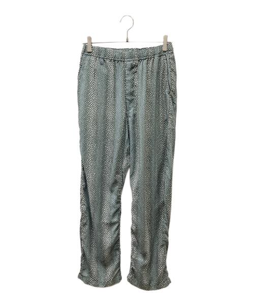 CALEE（キャリー）CALEE (キャリー) STRIPE PATTERN PANTS ストライプパターンリラックスイージーパンツ グリーン×ホワイト サイズ:SIZE Mの古着・服飾アイテム