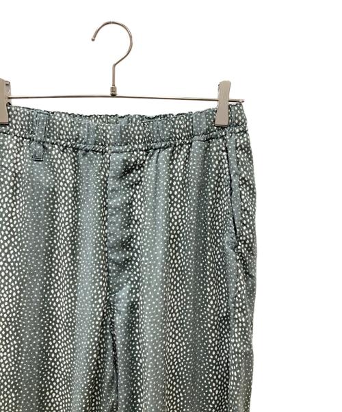 CALEE（キャリー）CALEE (キャリー) STRIPE PATTERN PANTS ストライプパターンリラックスイージーパンツ グリーン×ホワイト サイズ:SIZE Mの古着・服飾アイテム