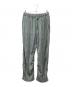 CALEE（キャリー）の古着「STRIPE PATTERN PANTS ストライプパターンリラックスイージーパンツ」｜グリーン×ホワイト