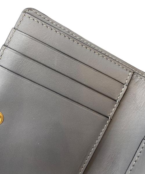 LOEWE（ロエベ）LOEWE (ロエベ) パズル スリム コンパクトウォレット グレー×ベージュ×グリーンの古着・服飾アイテム