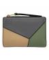 LOEWE（ロエベ）の古着「パズル スリム コンパクトウォレット」｜グレー×ベージュ×グリーン