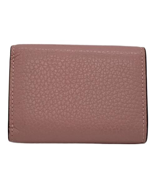 ALEXANDER McQUEEN（アレキサンダーマックイーン）ALEXANDER McQUEEN (アレキサンダーマックイーン) レザー 3つ折り コンパクトウォレット ピンクの古着・服飾アイテム