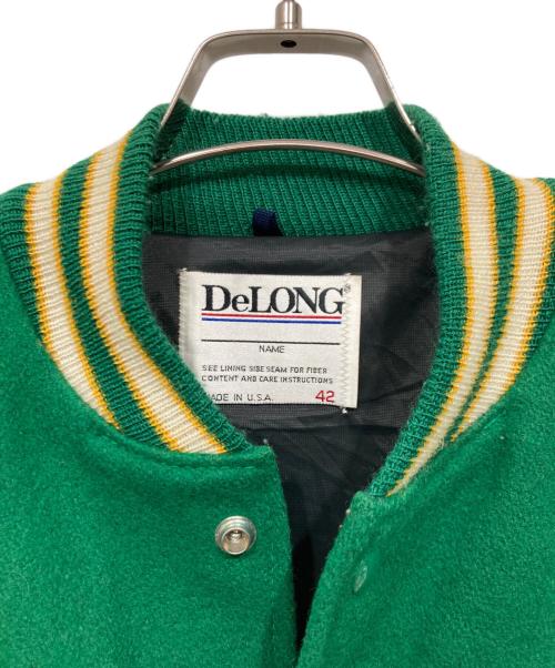 DeLong（デロング）DeLong (デロング) スタジャン グリーン サイズ:42の古着・服飾アイテム