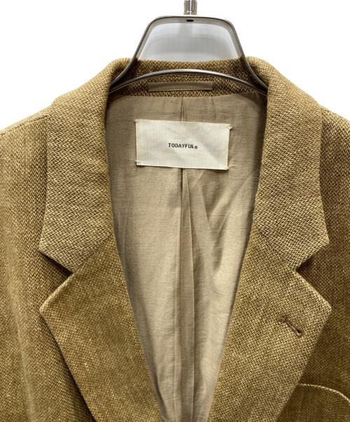 TODAYFUL（トゥデイフル）TODAYFUL (トゥデイフル) Boyfriend Linen Jacket リネンジャケット ブラウン サイズ:38の古着・服飾アイテム