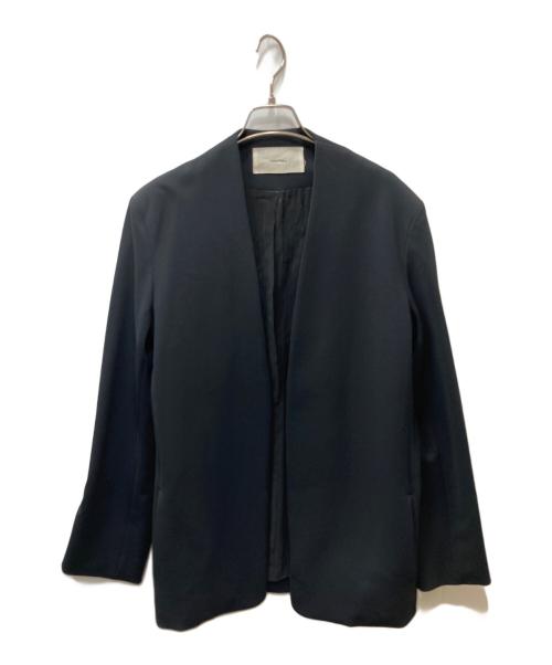 TODAYFUL（トゥデイフル）TODAYFUL (トゥデイフル) Collarless Twill JK ノーカラージャケット ブラック サイズ:38の古着・服飾アイテム
