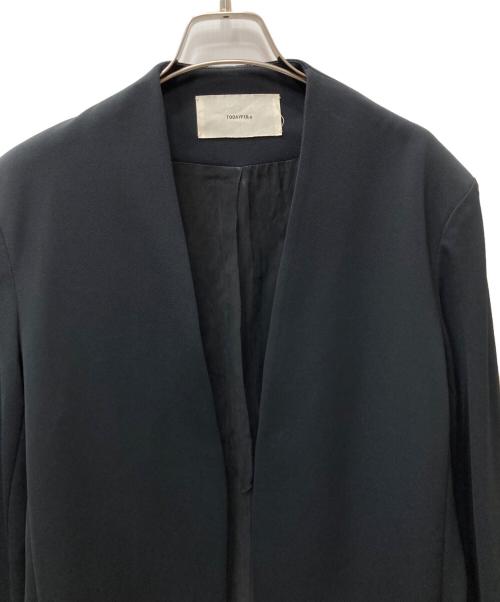 TODAYFUL（トゥデイフル）TODAYFUL (トゥデイフル) Collarless Twill JK ノーカラージャケット ブラック サイズ:38の古着・服飾アイテム