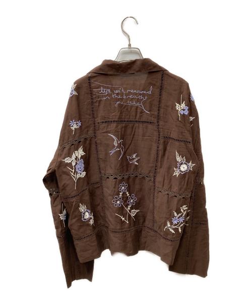 TODAYFUL（トゥデイフル）TODAYFUL (トゥデイフル) Embroidery Patchwork Shirts エンブロイダリーパッチワークシャツ ブラウン サイズ:Fの古着・服飾アイテム