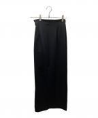 THINGS THAT MATTERシングスザットマター）の古着「SCUBA JERSEY NARROW MAXI SKIRT ジャージロングスカート」｜ブラック