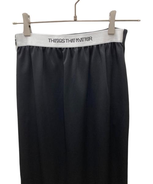 THINGS THAT MATTER（シングスザットマター）things that matter (シングスザットマター) SCUBA JERSEY NARROW MAXI SKIRT ジャージロングスカート ブラック サイズ:2の古着・服飾アイテム
