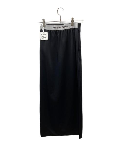 THINGS THAT MATTER（シングスザットマター）things that matter (シングスザットマター) SCUBA JERSEY NARROW MAXI SKIRT ジャージロングスカート ブラック サイズ:2の古着・服飾アイテム