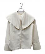 TODAYFULトゥデイフル）の古着「Puritan Collar Blouse ビッグカラーシャツ」｜アイボリー