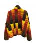 VOWEL (ヴォウェル) Jacquard Sherpa Jacket ボアジャケット レッド×イエロー サイズ:SIZE Free：20000円