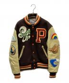 whitesvilleホワイツビル）の古着「フルデコレーション スタジャン」｜ブラウン×ベージュ