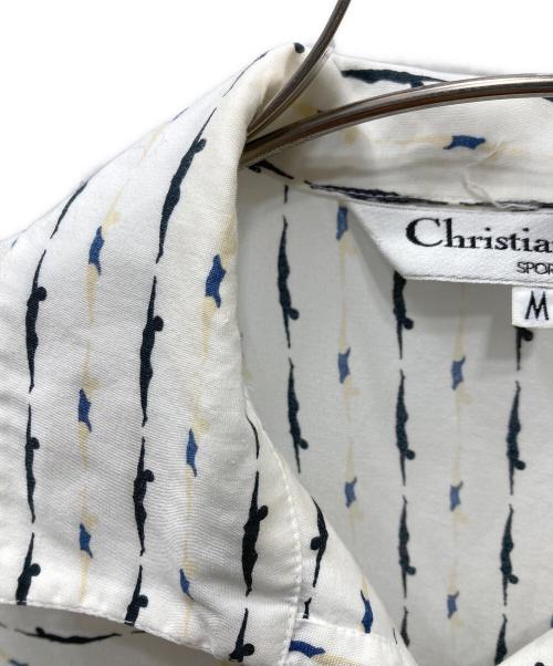 Christian Dior Sports（クリスチャン ディオールスポーツ）Christian Dior Sports (クリスチャン ディオールスポーツ) 総柄S/Sシャツ ホワイト×ブラック サイズ:SIZE Mの古着・服飾アイテム