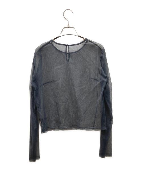 et.UNiVER（エトユニベール）et.UNiVER (エトユニベール) Sheer Peplum Overlay Top＆Pants ペプラムオーバーレイトップ＆ボトムス ネイビー サイズ:SIZE Lの古着・服飾アイテム