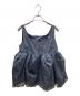 中古・古着 et.UNiVER (エトユニベール) Sheer Peplum Overlay Top＆Pants ペプラムオーバーレイトップ＆ボトムス ネイビー サイズ:SIZE L：10000円