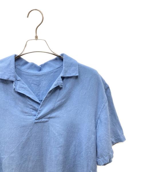 BOURRIENNE（ブリエンヌ）BOURRIENNE (ブリエンヌ) 別注 LAND OF TOMORROW LIGHT LINEN SHIRT ブルー サイズ:SIZE Mの古着・服飾アイテム