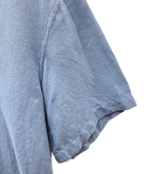 BOURRIENNE（ブリエンヌ）BOURRIENNE (ブリエンヌ) 別注 LAND OF TOMORROW LIGHT LINEN SHIRT ブルー サイズ:SIZE Mの古着・服飾アイテム