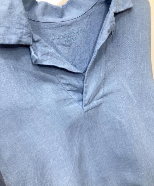 BOURRIENNE（ブリエンヌ）BOURRIENNE (ブリエンヌ) 別注 LAND OF TOMORROW LIGHT LINEN SHIRT ブルー サイズ:SIZE Mの古着・服飾アイテム