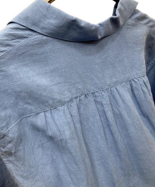 BOURRIENNE（ブリエンヌ）BOURRIENNE (ブリエンヌ) 別注 LAND OF TOMORROW LIGHT LINEN SHIRT ブルー サイズ:SIZE Mの古着・服飾アイテム