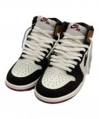 NIKEナイキ）の古着「Air Jordan 1 Retro High OG “Love Letter” ハイカットスニーカー」｜ブラウン×ブラック×ホワイト (Shad