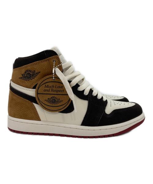 NIKE（ナイキ）NIKE (ナイキ) Air Jordan 1 Retro High OG “Love Letter” ハイカットスニーカー ブラウン×ブラック×ホワイト (Shad サイズ:26の古着・服飾アイテム