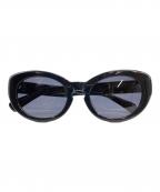 TSY ORIGINALティーエスワイ オリジナル）の古着「SAFTY GLASSES 002 // BLACK ラメ入りサングラス」｜ブラック