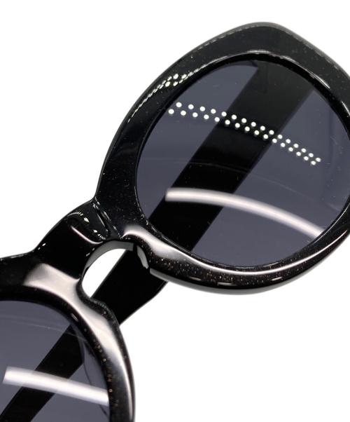 TSY ORIGINAL（ティーエスワイ オリジナル）TSY ORIGINAL (ティーエスワイ オリジナル) SAFTY GLASSES 002 // BLACK ラメ入りサングラス ブラックの古着・服飾アイテム
