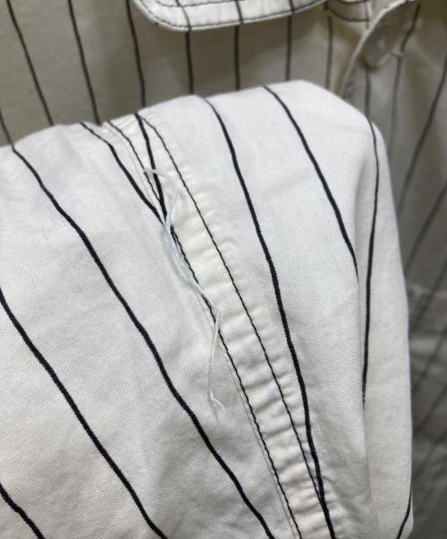 stussy（ステューシー）stussy (ステューシー) TELKA POPLIN PYJAMA SHIRTS ストライプ パジャマシャツ アイボリー×ブラック サイズ:SIZE Mの古着・服飾アイテム