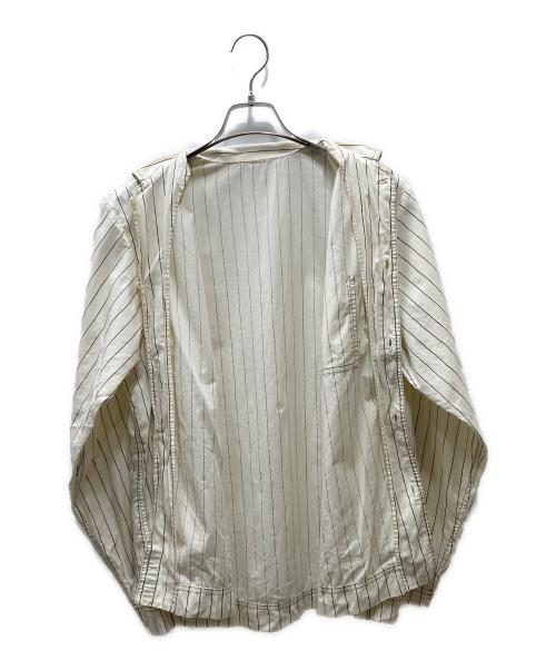 stussy（ステューシー）stussy (ステューシー) TELKA POPLIN PYJAMA SHIRTS ストライプ パジャマシャツ アイボリー×ブラック サイズ:SIZE Mの古着・服飾アイテム