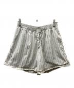 stussy×TEKLAステューシー×テクラ）の古着「POPLIN PYJAMA SHORTS パジャマ ショートパンツ」｜アイボリー×ブラック