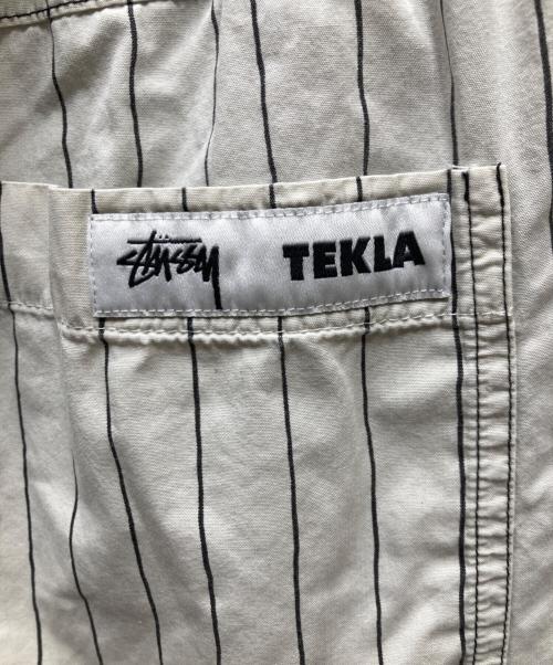 stussy（ステューシー）stussy (ステューシー) TEKLA (テクラ) POPLIN PYJAMA SHORTS パジャマ ショートパンツ アイボリー×ブラック サイズ:SIZE Mの古着・服飾アイテム