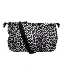 LeSportsac（レスポートサック）の古着「LEOPARD TWO HANDLE ZIP TOTE 2WAYバッグ」｜グレー×ブラック